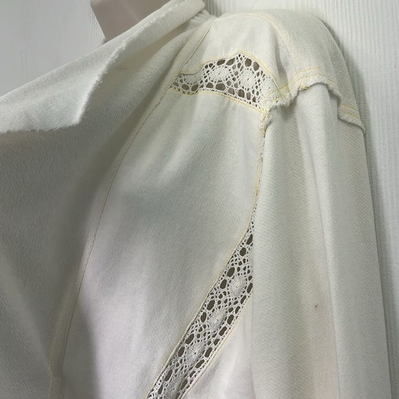 Free People - Lost Cause Cream And Yellow Crochet Design Cardigan Size Medium - Picture 9 of 15